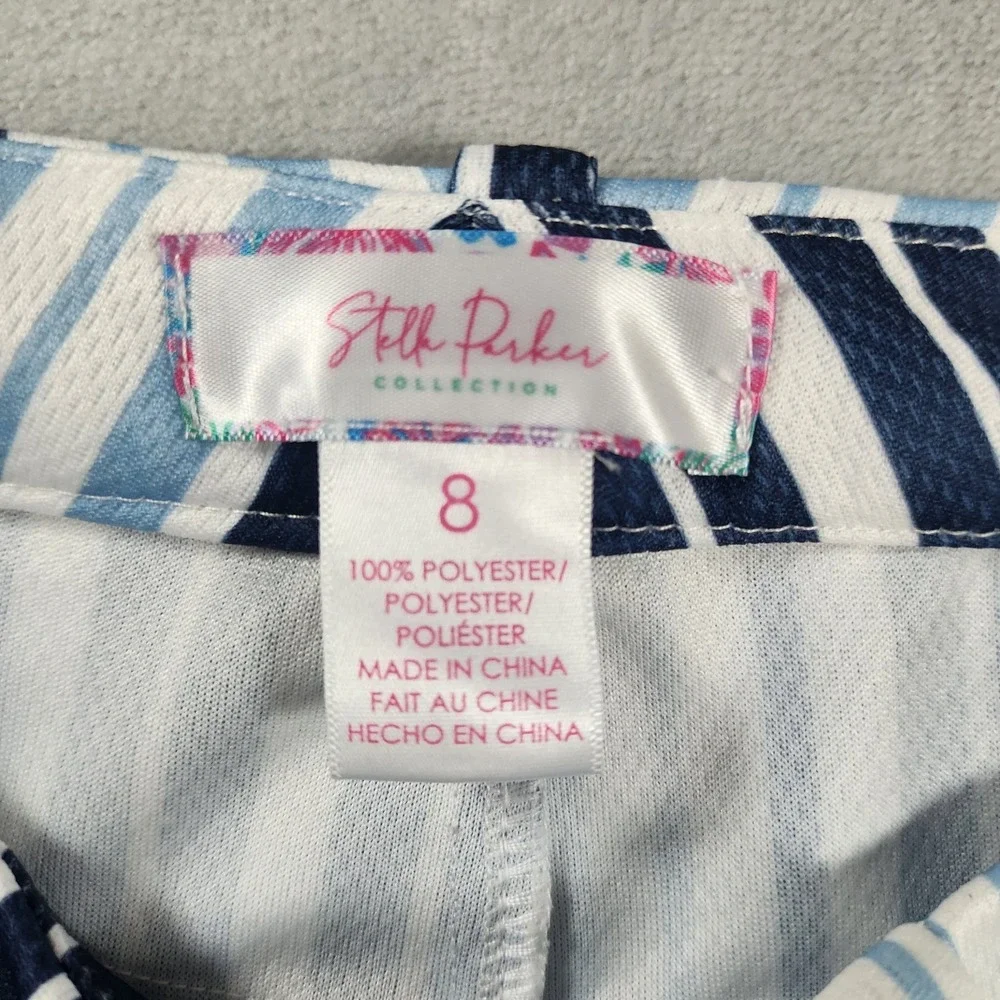 Stella Parker Collection Striped Shorts Blue‎ & White Size 8